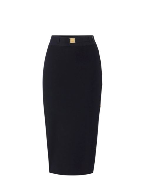 Gonna in maglia con bande in viscosa lucida ELISABETTA FRANCHI | GK27S61E2.685